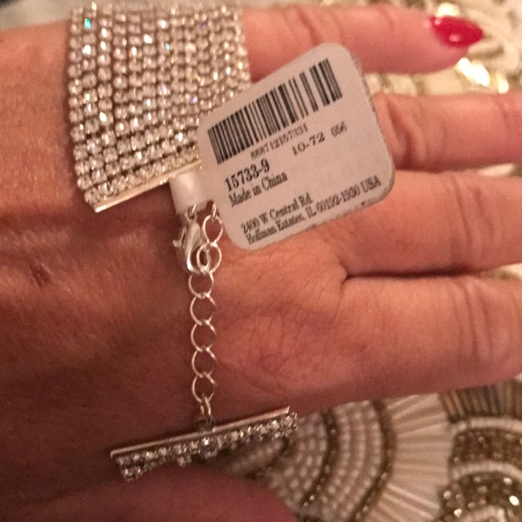 Rhinestone bracelet Multi strand - Picture 2 of 4