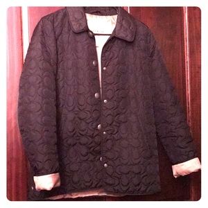 Coach quilted black jacket