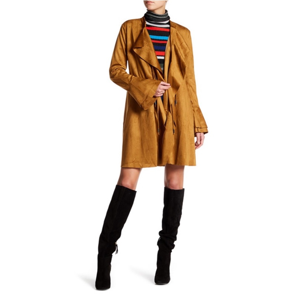 NWT Free People Drape Collar Faux Suede Jacket