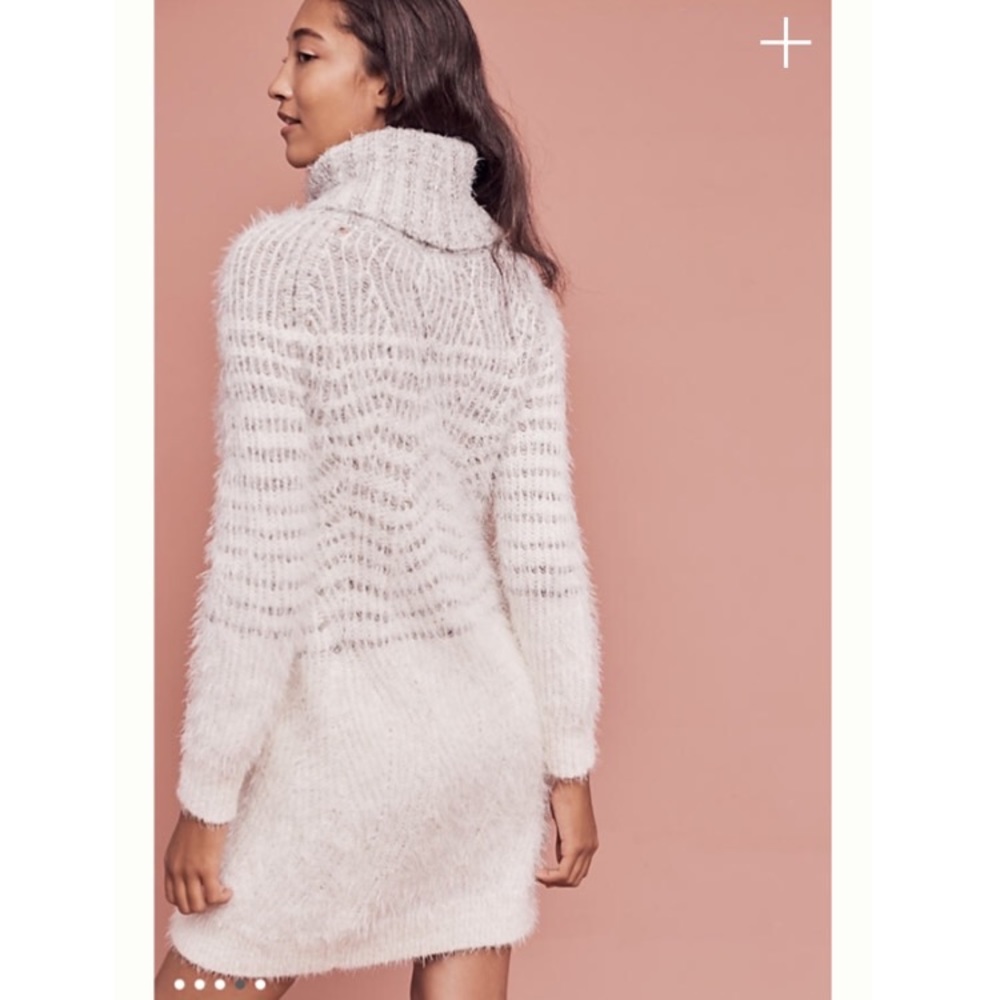 Anthro Sleeping on Snow Eyelash Sweater Dress - Picture 5 of 6