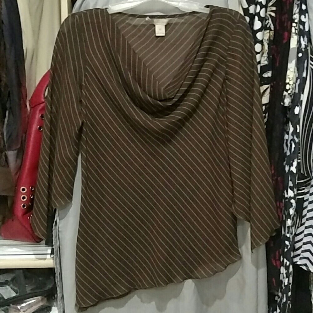 Cute brown striped blouse