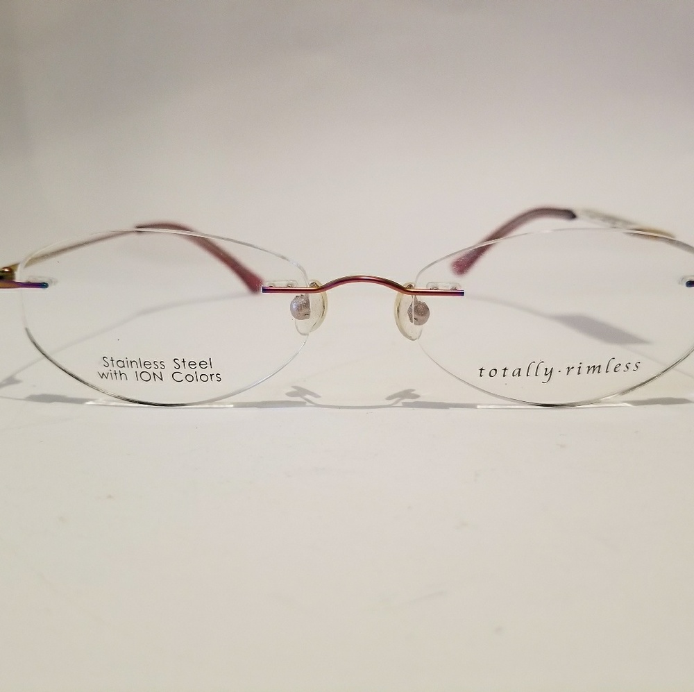Totally Rimless Rx Glasses Magenta - Picture 2 of 4