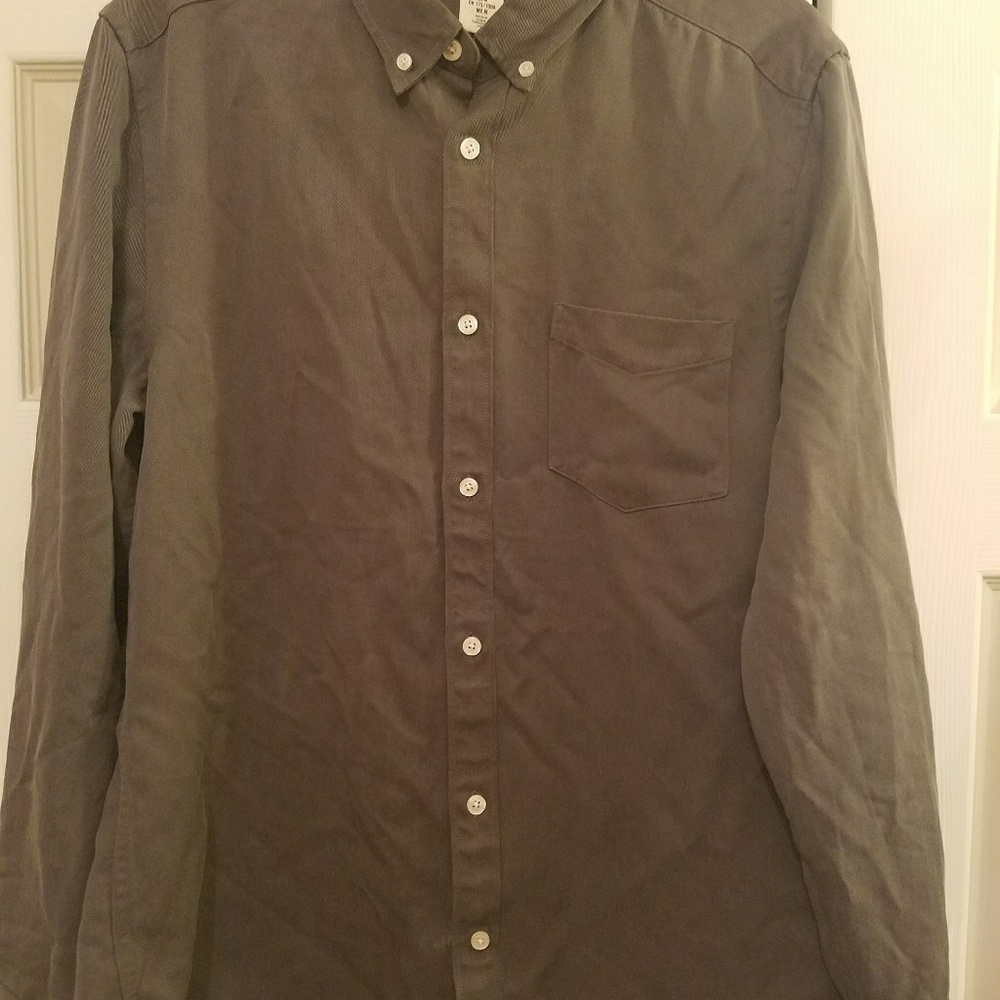 Mens H&M Button Down Long Sleeve Shirt
