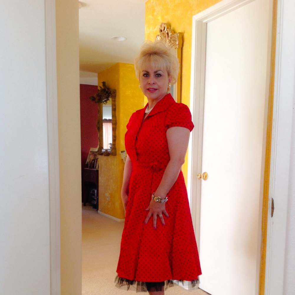 Red Polkadot Dress - Picture 1 of 1