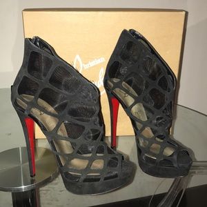 Christian Louboutin mesh booties