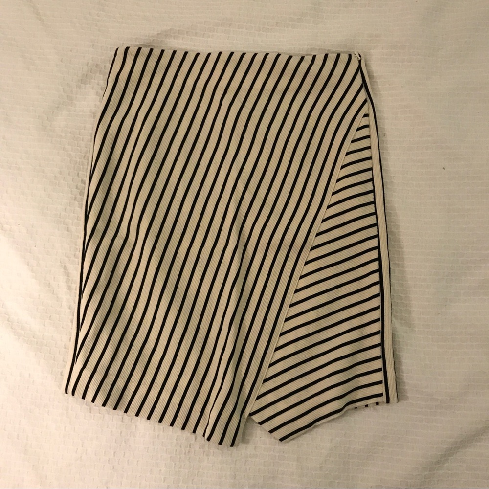 Ann Taylor striped wrap skirt