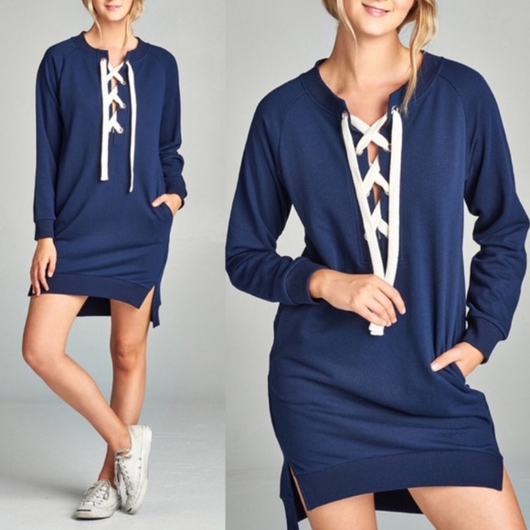 Dresses & Skirts - Navy blue sweater dress