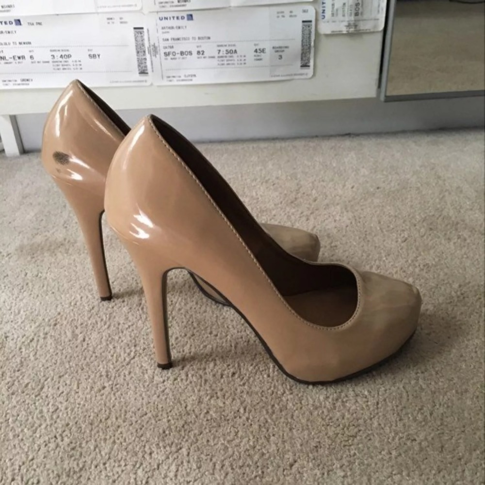 Nude high heels