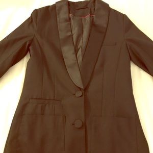 Black cotton satin round collar covered button