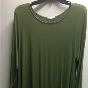 Fallish green swing dress