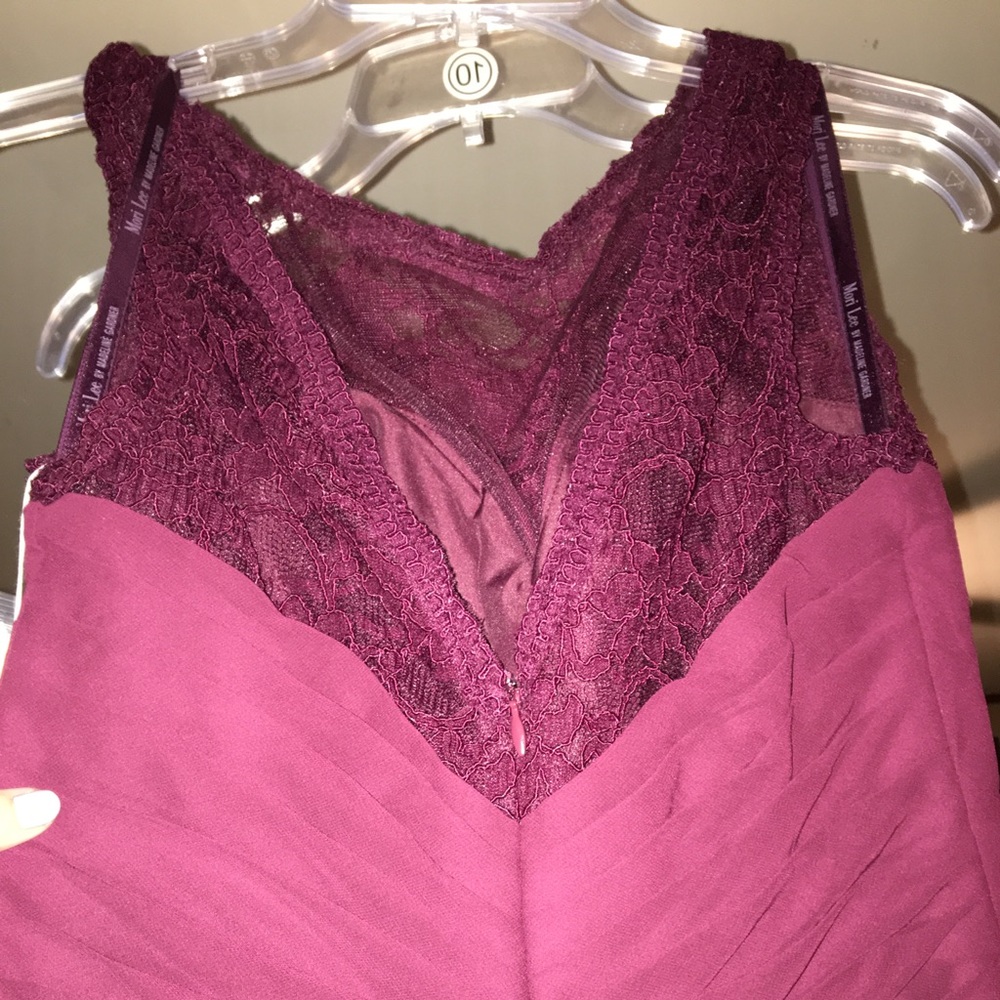 Floor Length New Maroon/Wine Bridesmaid/prom Gown - Picture 2 of 8