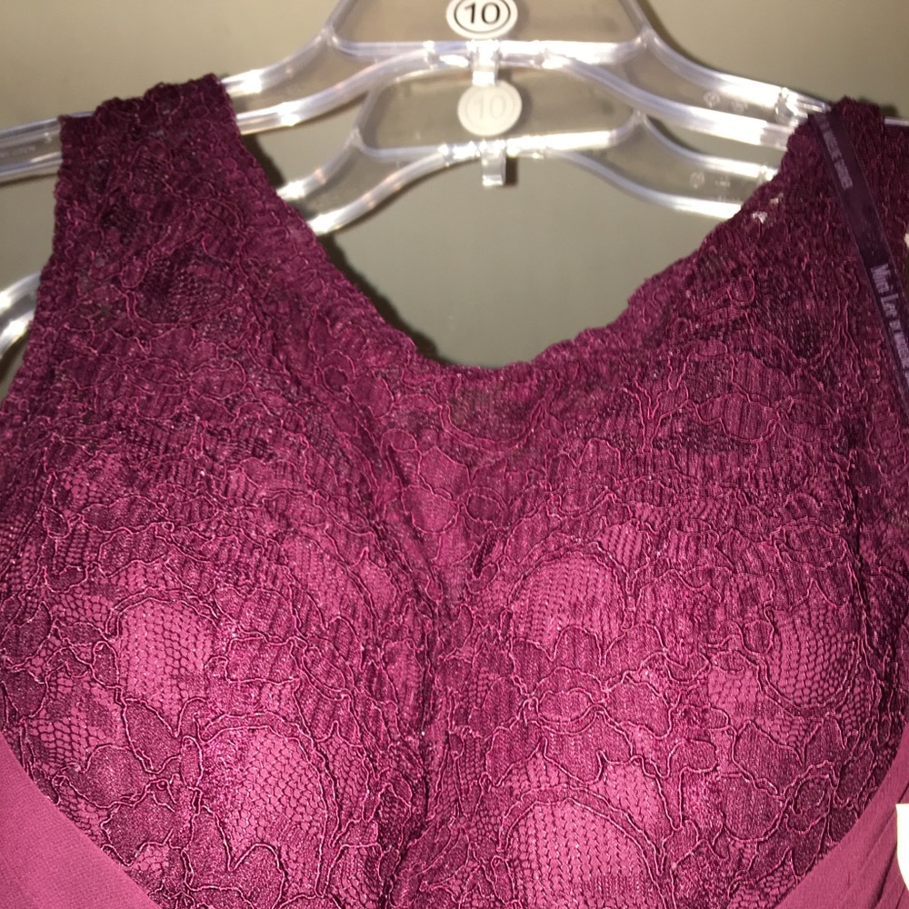 Floor Length New Maroon/Wine Bridesmaid/prom Gown - Picture 3 of 8