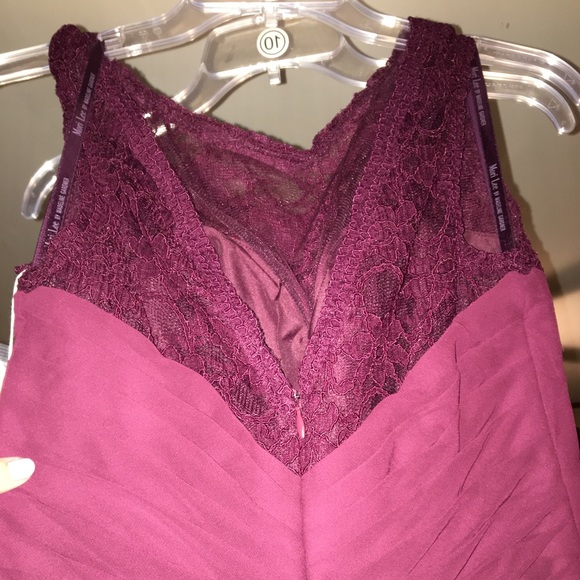 Floor Length New Maroon/Wine Bridesmaid/prom Gown - Picture 2 of 8