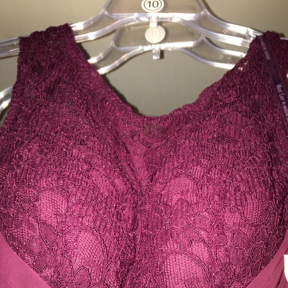 Floor Length New Maroon/Wine Bridesmaid/prom Gown - Picture 3 of 8