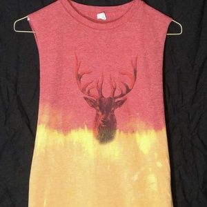 Custom Bleached - Cut Off - Stag Tee