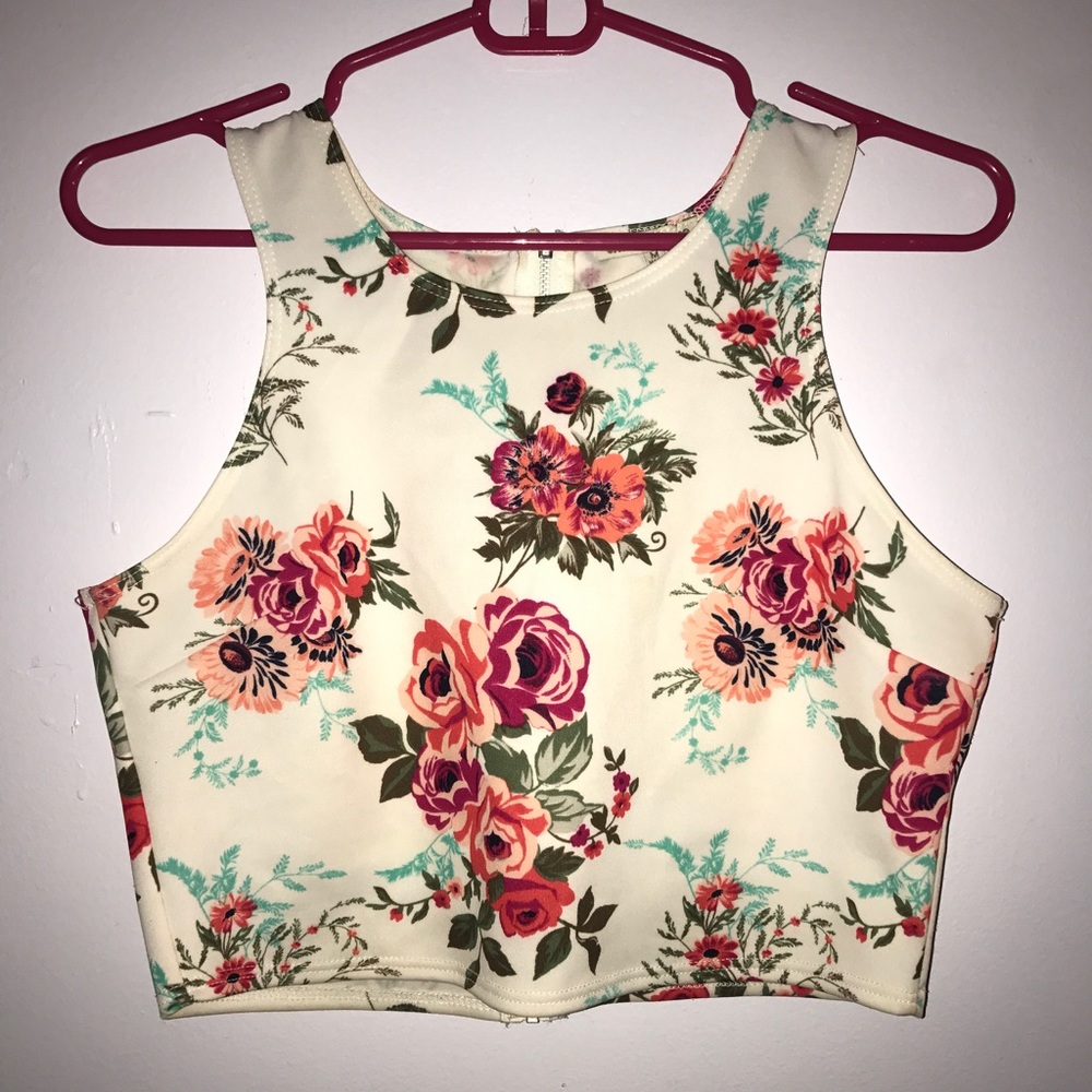 Cropped Floral Tank