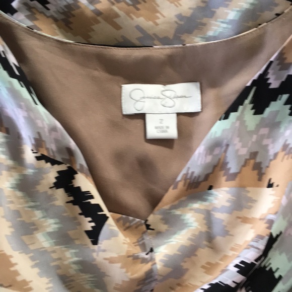 JESSICA SIMPSON Geometric print professional dress - Picture 5 of 6