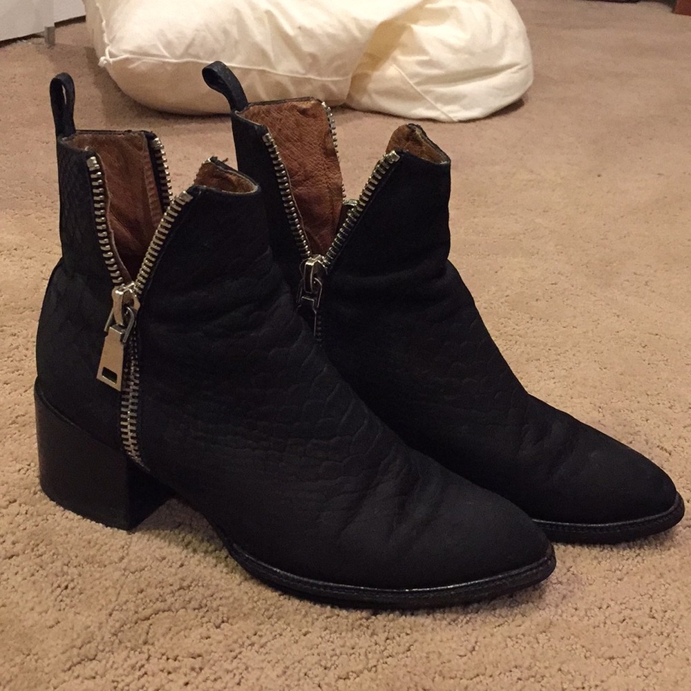 Black snake skin Jeffery Campbell booties