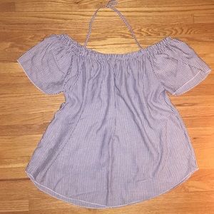 Off the shoulder or halter top