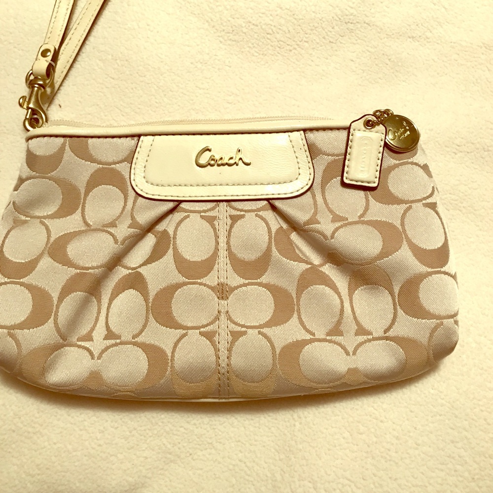 Coach signature wristlet