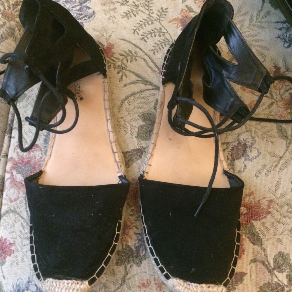 Just fab ankle laced shoes