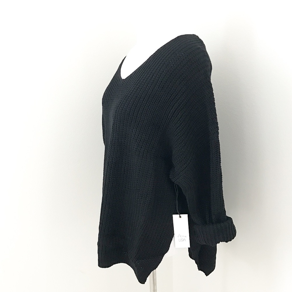 LAST ONE// Black Knitted Sweater - Picture 4 of 5