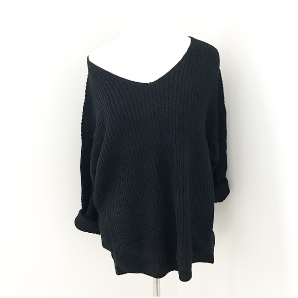 LAST ONE// Black Knitted Sweater - Picture 3 of 5