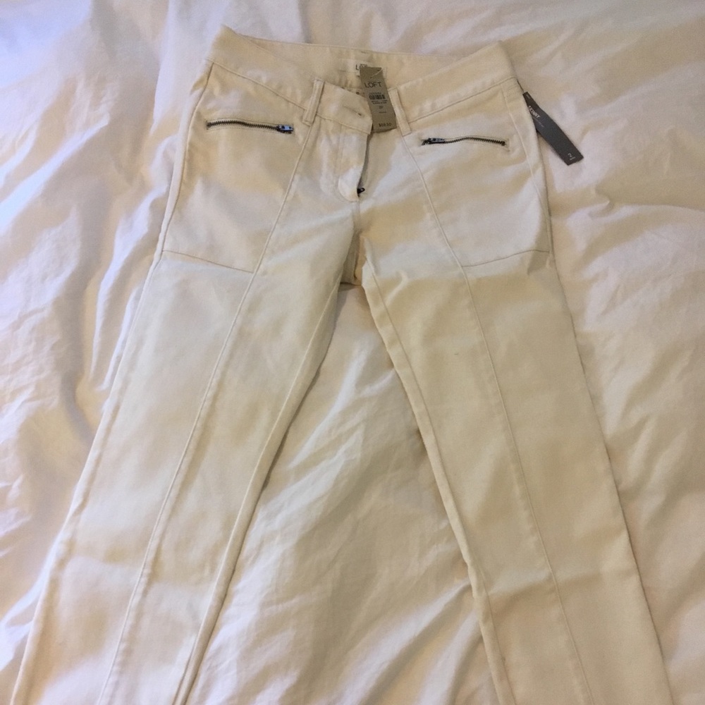 Loft Ankle Off-White Jeans
