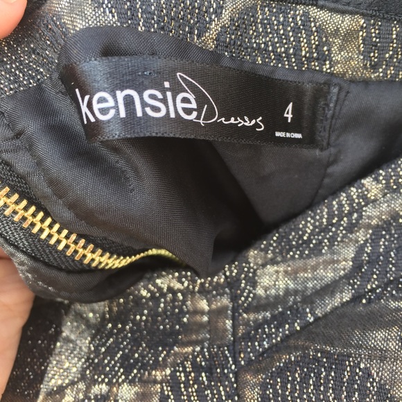 KENSIE GOLD BLACK METALLIC DRESS SZ 4 - Picture 5 of 5