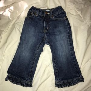 Children's place ruffle flare stretch jeans