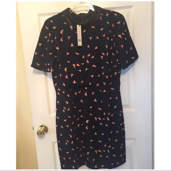 W118 NWT Navy Vivian Dress; Abstract Bird - Picture 8 of 8