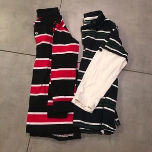 Polo-style long sleeve boys shirts
