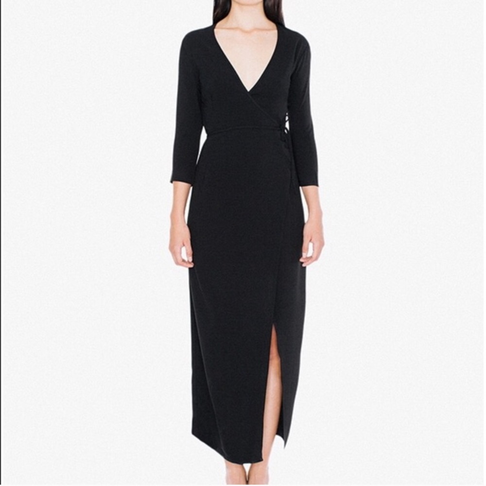Crepe Juliard wrap dress