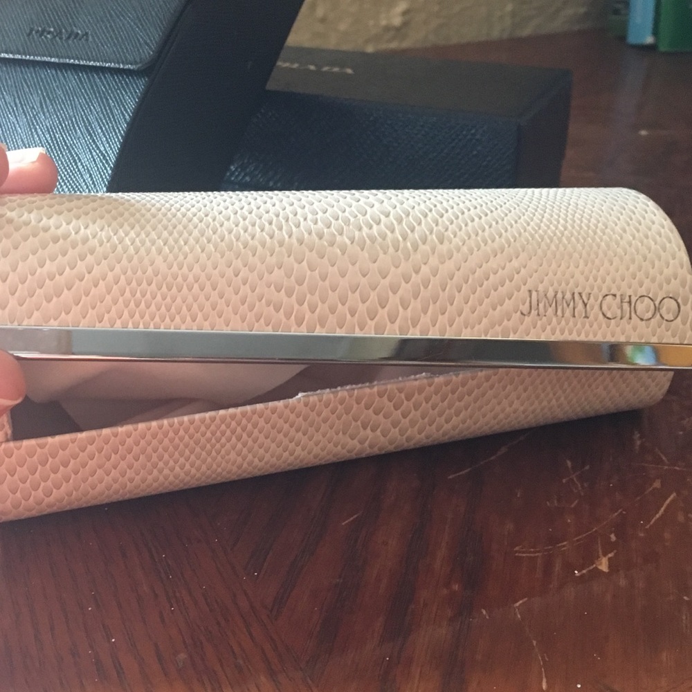 Jimmy Choo eyeglasses case.
