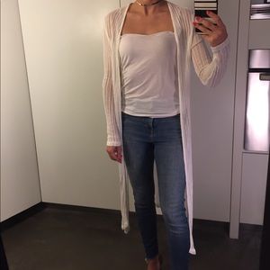 White maxi cardigan
