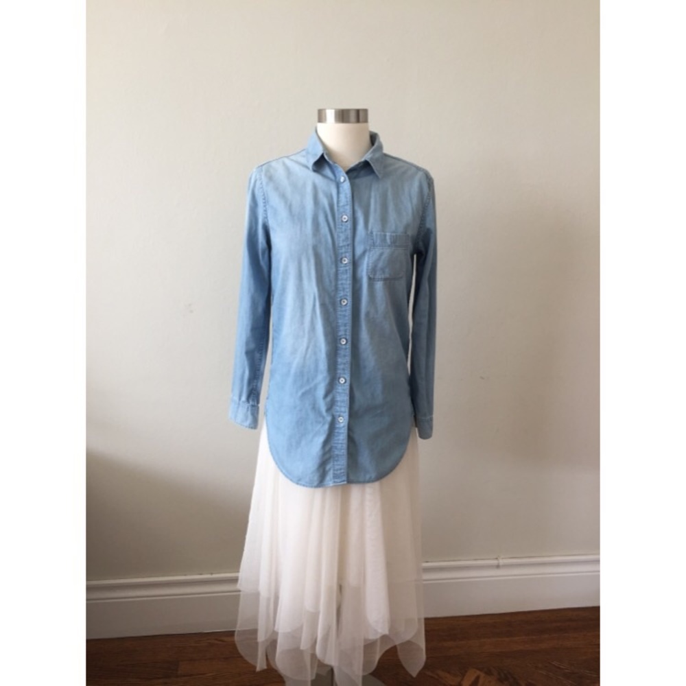 women Uniqol Blue Denim Long sleeve shirt