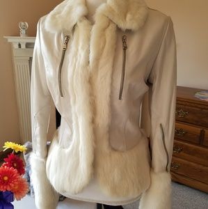 Alta Tenisione Leather and Fur Jacket