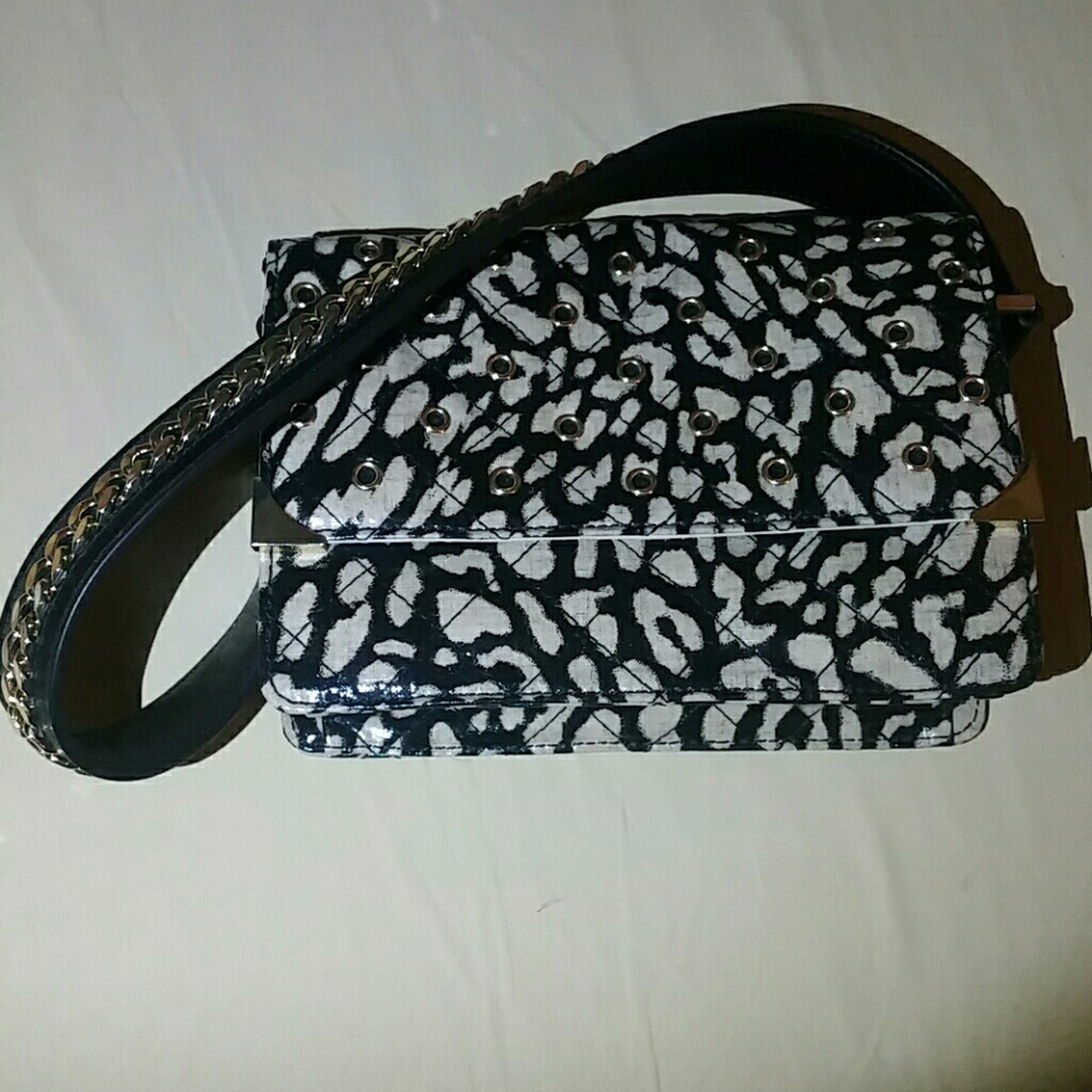 Vera Bradley Cole Mini Shoulder Glossy Leopard