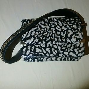 Vera Bradley Cole Mini Shoulder Glossy Leopard