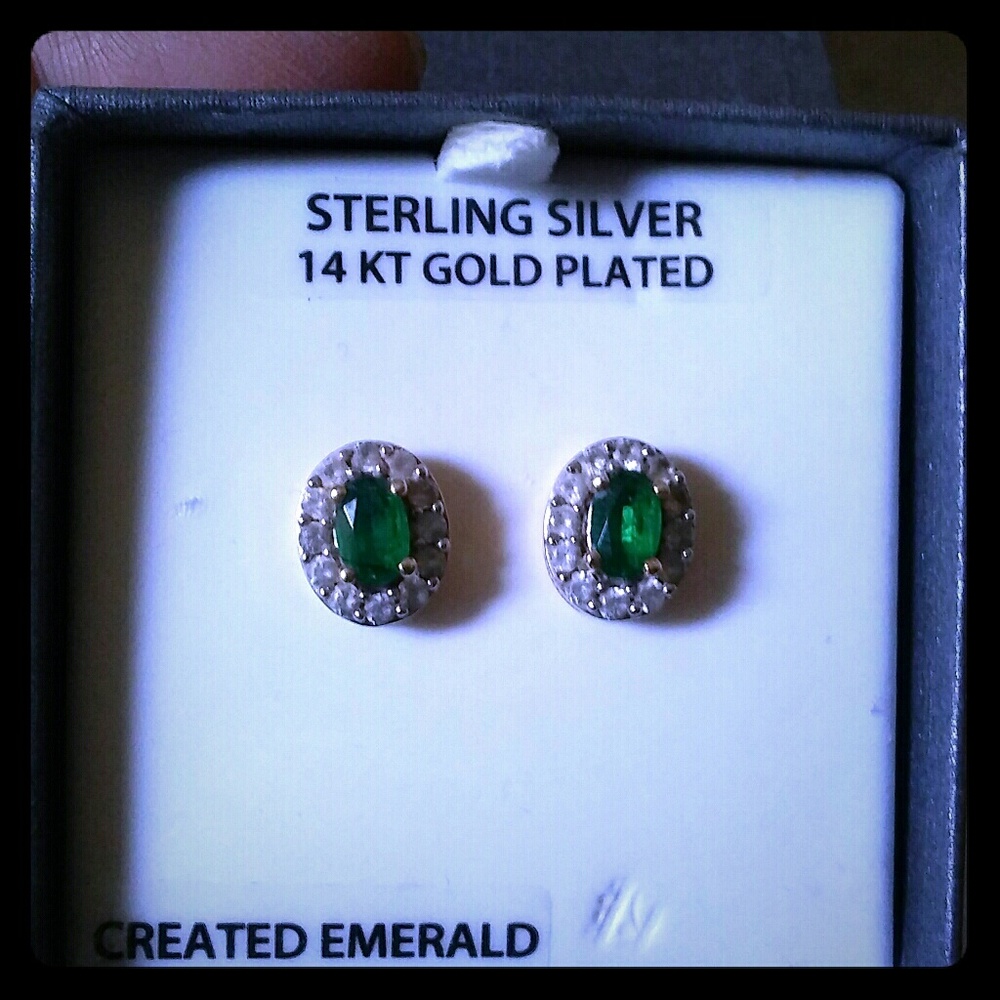 Sterling sliver gold plated earrings