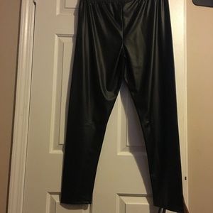Faux leather leggings