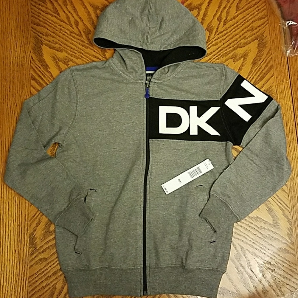 Logo zip hooded jacket