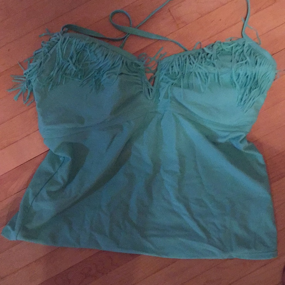 Fringe swimsuit top
