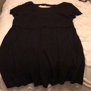 Black short sleeve dress
