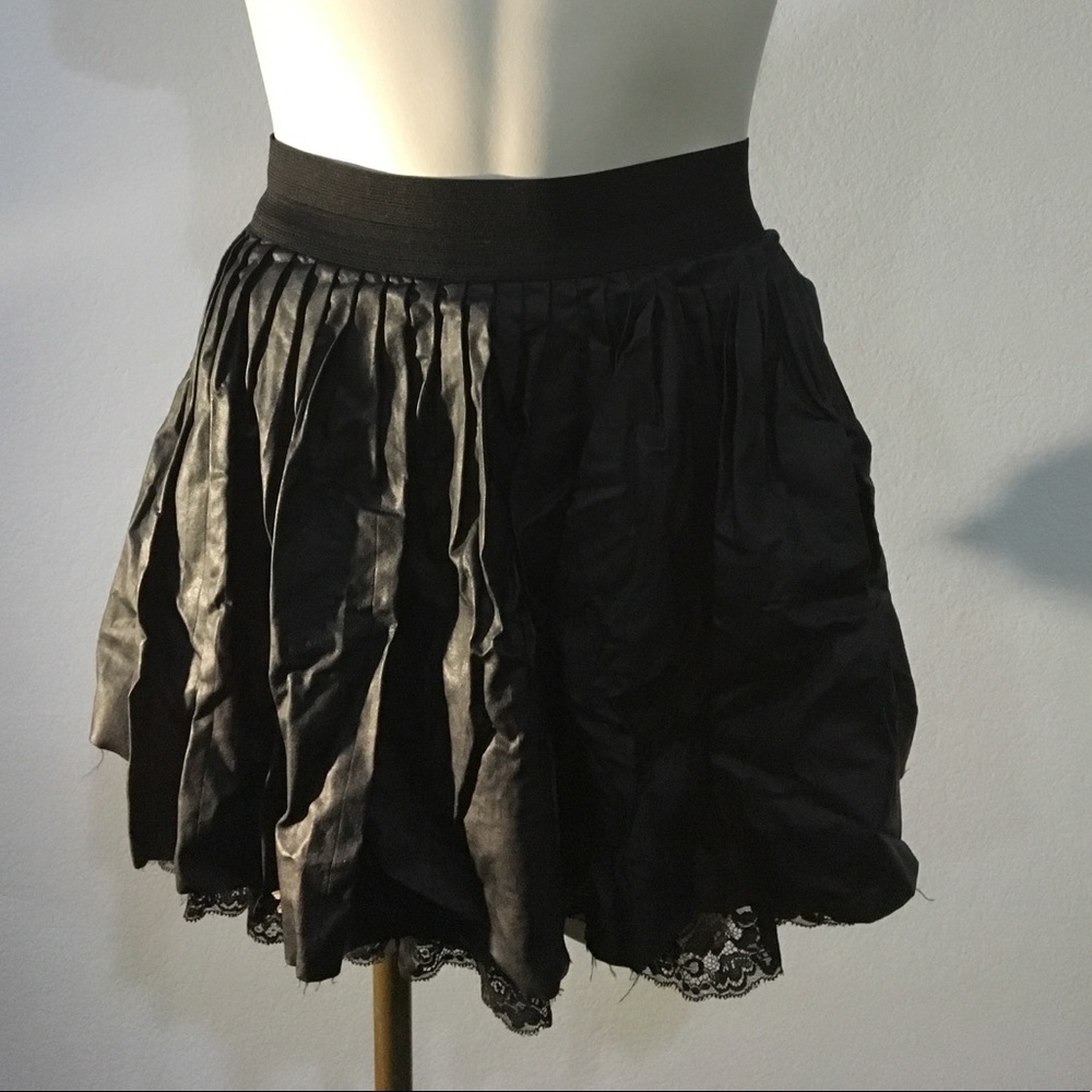 Pleather Skirt with ruffles