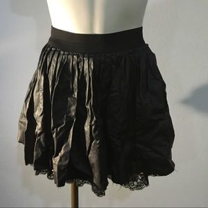 Pleather Skirt with ruffles
