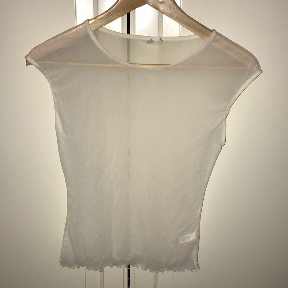 Urban outfitters sheer cream top cover up