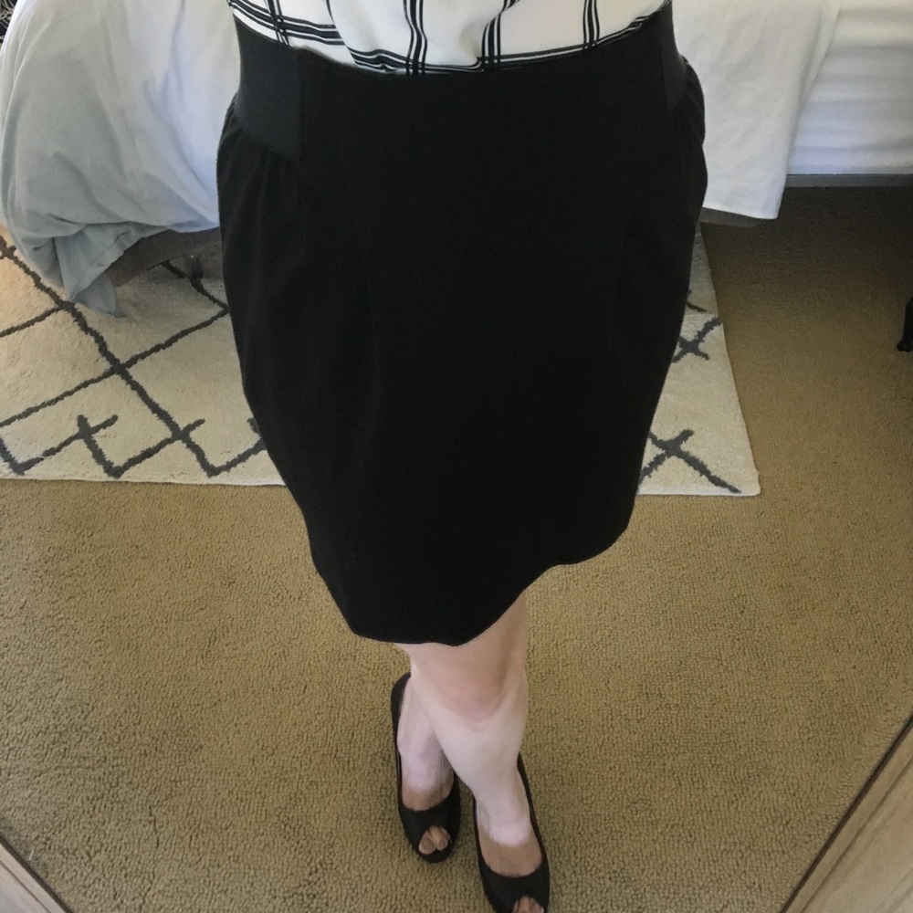 Black pencil skirt