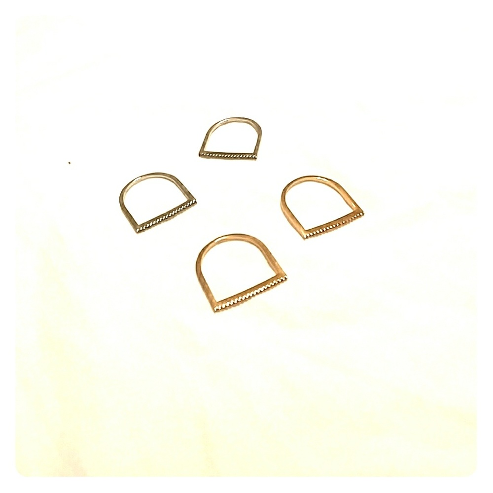 Gold and silver rings