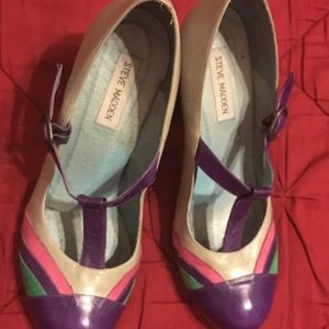 Rare Multicolor Steve Madden t-strap